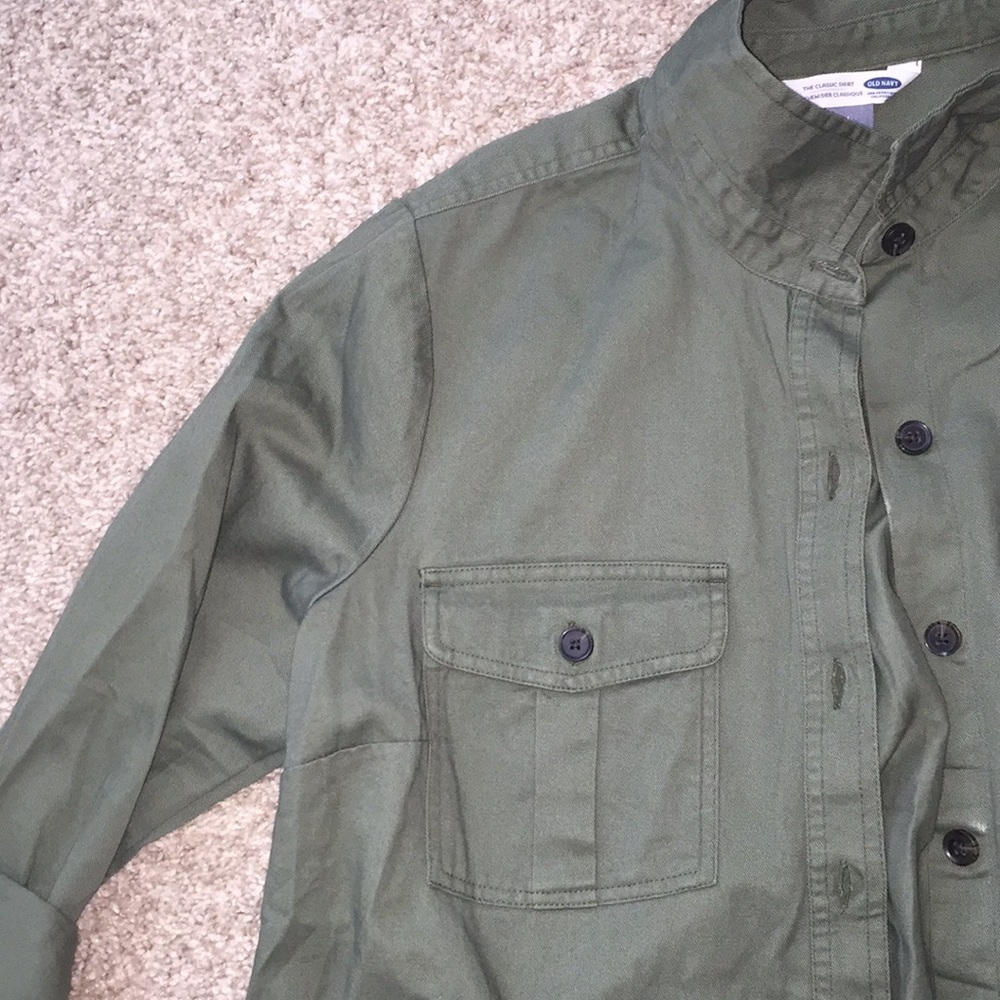 Old Navy Army Green Button Up Cardigan